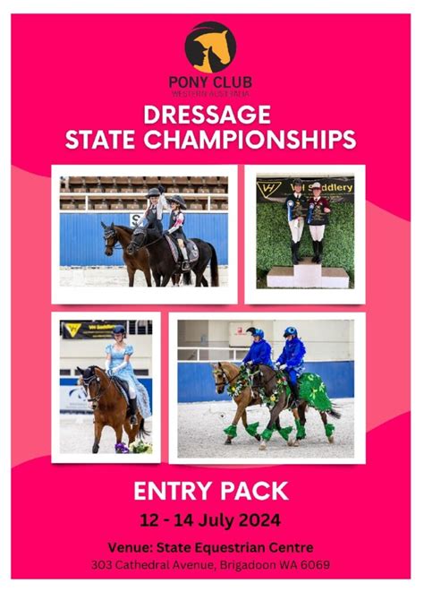 2024 Pony Club WA State Dressage Championship Entry Pack V1 4 Pony