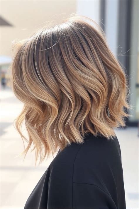 Wavy Lob Haircuts For Effortless Glamour Sunlit Waves For A Chic Edge