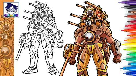 Cara Menggambar New Titan Clockman Upgrade Skibidi Toilet Multiverse