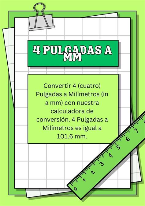 Convertir 4 Pulgadas A Milímetros