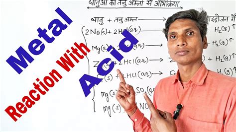 धातुओं की तनु अम्ल से अभिक्रिया Metals Reactions With Acids Youtube