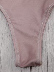 Bandeau Lace Up Bikini Set PINK Bikinis S ZAFUL