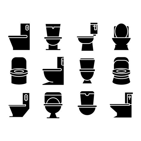 Toilet Bowl Icons 7420955 Vector Art At Vecteezy