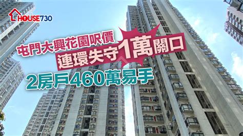 屯門大興花園呎價連環失守1萬關口 2房戶460萬易手 House730