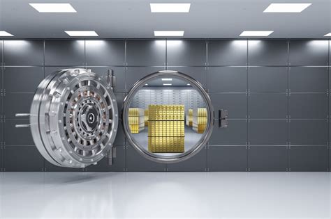 Premium Photo 3d Rendering Bank Vault Opened With Bullion Inside