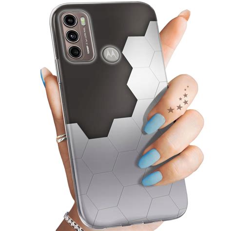 Etui Do Motorola Moto G Wzory Szare Metallic Grey Obudowa Pokrowiec