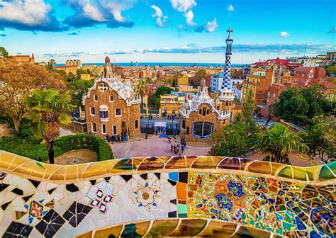 Puzzle 1000 el Park Güell Barcelona Hiszpania