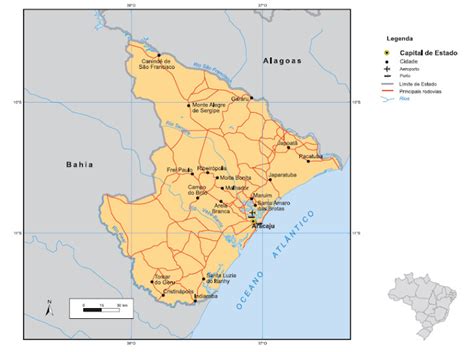 Sergipe capital mapa bandeira economia Mundo Educação