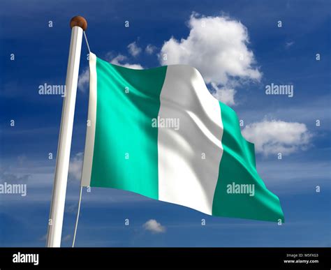 3D Nigeria Flag With Clipping Path Stock Photo Alamy