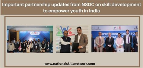 Important Partnership Updates From Nsdc On Skill Development