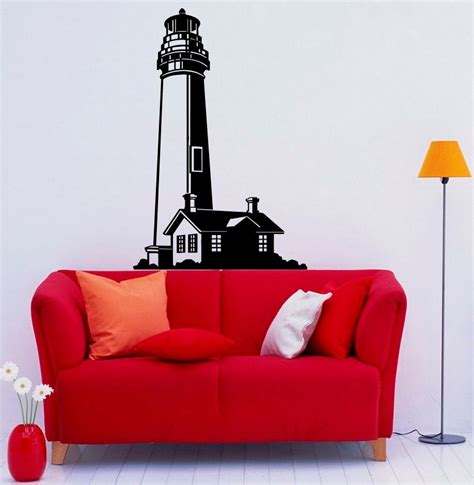 Lighthouse Wall Decal Wall Vinyl Sticker Nautical Ocean Home