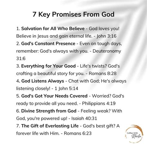 31 Amazing Promises Of God Printable Coffee With Starla