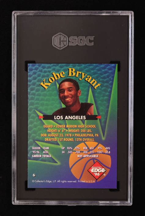 Kobe Bryant Collector S Edge Rc Sgc Pristine Auction