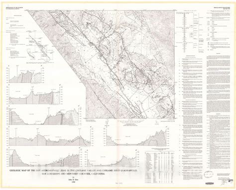 Map : Geologic map of the San Andreas fault zone in the Cholame Valley ...