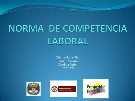 Norma De Competencia Laboral Ppt