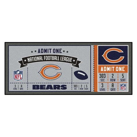 NFL - Chicago Bears Ticket Runner 30"x72" - Walmart.com