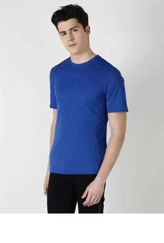 Round Blue Lycra T Shirt Plain At Rs Piece In Navi Mumbai Id