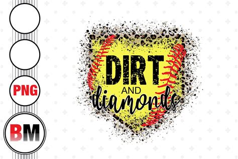 Dirt And Diamonds Softball Leopard Graphic By Bmdesign Creative Fabrica