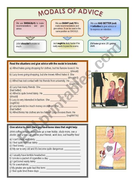 Modals Activity Sheets