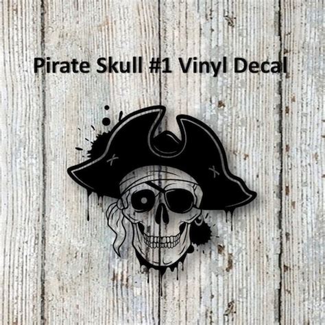 Pirate Skull Compass Vinyl Decal Sticker Compass Rose Ship Etsy