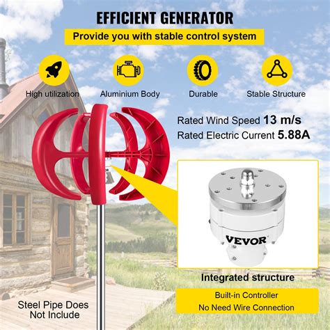 Vevor Laterne Windkraftanlage Generator Klingen Vertikale