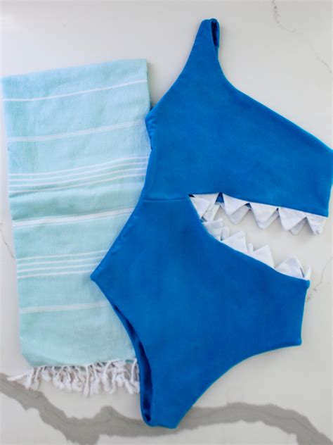 How to Make a "Shark Bite" One Piece Swimsuit – Edgewater Avenue