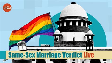 Same Sex Marriage Verdict Sc Ruling Live Youtube