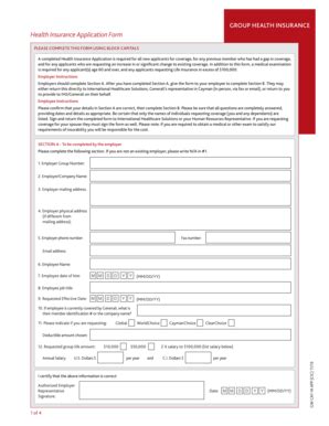 Health Insurance Application Form Generali Worldwide Fill And Sign