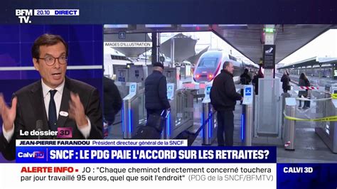 Accord sur les fins de carrière à la SNCF Jean Pierre Farandou réfute