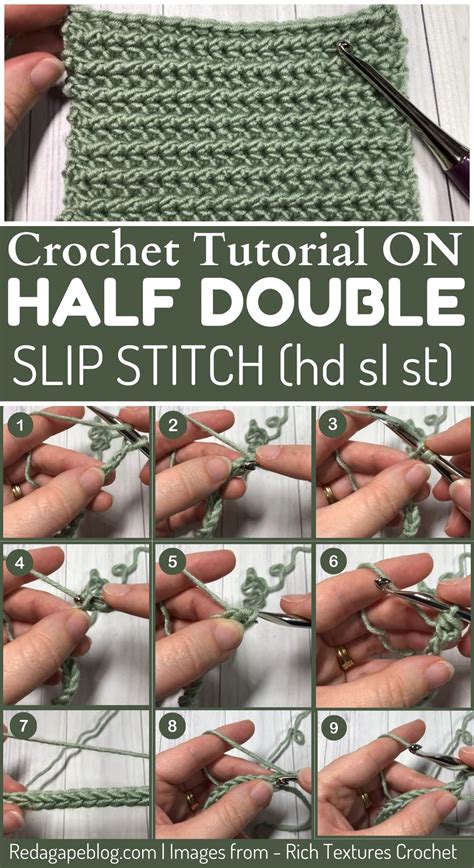 How To Half Double Slip Stitch Step By Step Tutorial Red Agape Blog