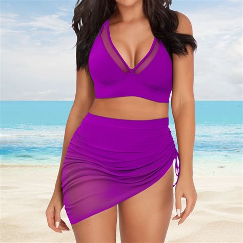 Idall Bikini Sets For Women Bathing Suit Women With Breast Pad No Bracket Top Breast Subsystem