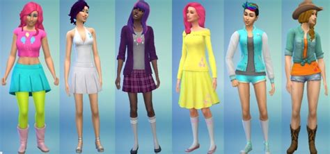 My Little Pony Themed Clothing And Hair By TheUselessMedic - Sims 4 ...