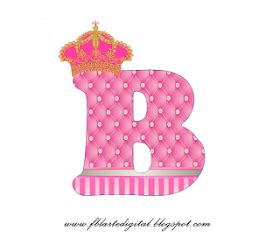 Alfabeto Con Corona Dorada Y Rosa Pink Alphabet With Golden And Pink