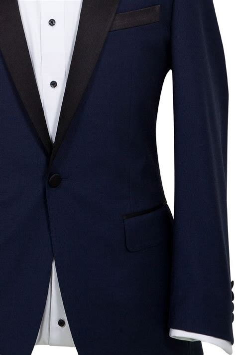 Navy Blue Tuxedo Super 130s 100 Wool Blue Tuxedos Navy Blue