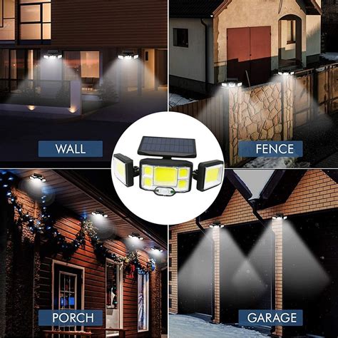 Homehop 192 COB LED Solar Motion Sensor Wall Light For Outdoor Home