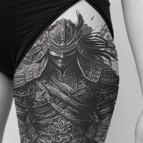 Samurai Warrior Tattoo Design Download High Resolution Digital Art Png