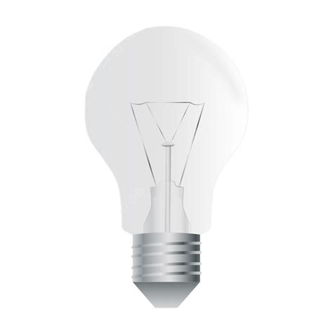 Incandescent Light Bulb Design On Transparent Background Bulb Light