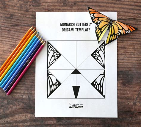 Origami Butterfly Printable Templates Easy Origami Butterfly Tutorial