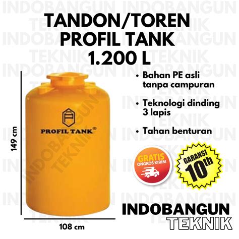 Jual Tandon Toren Tangki Air Profil Tank Liter Tda Harga Murah