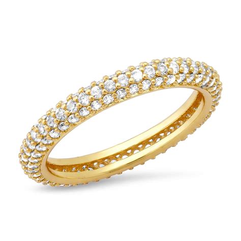 Pave Cz Eternity Band Tai Jewelry