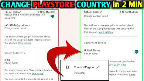 How To Change Country In Play Store Country Change In Playstore How