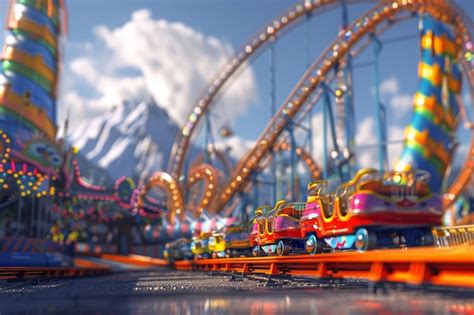 Premium Photo A Vibrant Carnival With Thrilling Rides