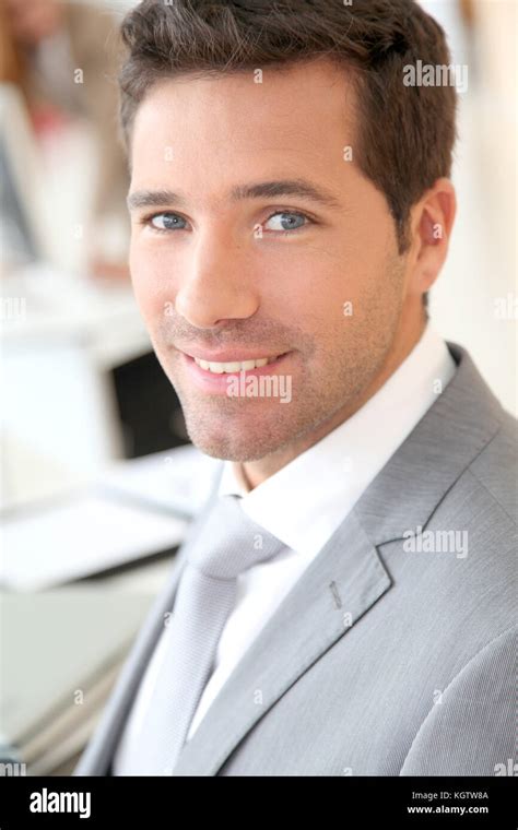 Portrait Of Smiling Businessman Stock Photo Alamy