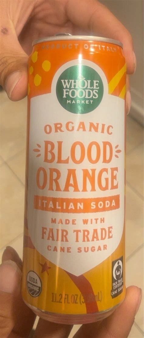 Organic Blood Orange Italian Soda Whole Foods Market