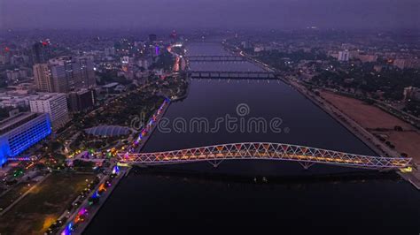 Atal Bridge, 360 View, Ahmedabad City, Night View, Ahmedabad. Editorial ...