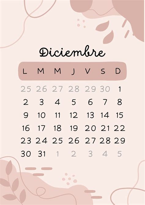 Documento A Calendario Minimalista Organico Marron Templates By