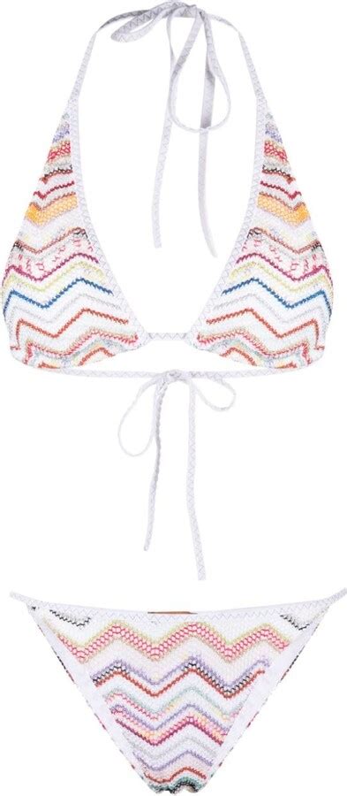 Missoni Zigzag Lurex Bikini Shopstyle Two Piece Swimsuits