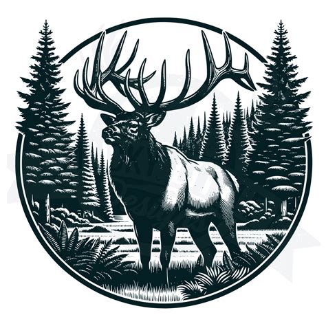 Detailed Bull Elk Svg, Elk Hunting SVG, Elk Laser Cut File Download, Elk Hunting, Hunting SVG ...