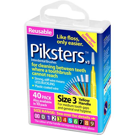 Piksters Interdental Brushes Size 3 40 Pack