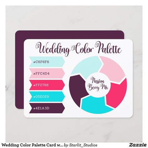 Wedding Color Palette Card With Hex Color Codes Hex Color Palette